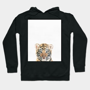 Baby tiger print, Nursery, Animal, Kids room, Minimalist, Modern art, Wall art Hoodie